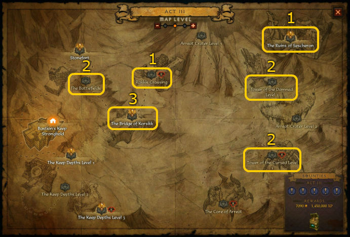 Act 3 Pool Locations for Diablo 3 @ Troupster.com